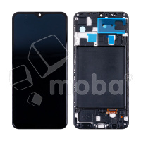 Дисплей для Samsung Galaxy A20 (A205F) модуль с рамкой Черный - (OLED)