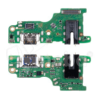 Шлейф для Tecno Spark 40 Pro (KM6) плата на системный разъем/разъем гарнитуры/микрофон - Премиум