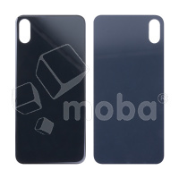 Задняя крышка для iPhone Xs Max (A1921/A2101) Серый (стекло, монолит, широкий вырез под камеру, логотип) - Премиум