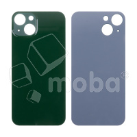 Задняя крышка для iPhone 13 (A2635) Зеленый (стекло, монолит, широкий вырез под камеру, логотип) - Премиум