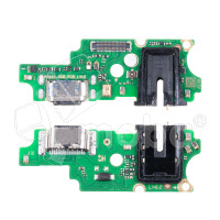 Шлейф для Tecno Spark 20 Pro (KJ6) плата на системный разъем/разъем гарнитуры/микрофон - Премиум