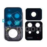 Стекло камеры для Xiaomi Redmi Note 11 Pro 4G (2201116TG) в сборе с рамкой Черный