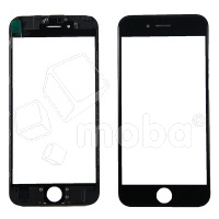 Стекло для переклейки iPhone 6S с OCA пленкой + рамка Черный - OR (Mitsubishi)