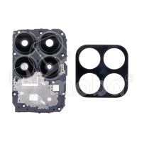 Стекло камеры для Huawei Honor X8a 4G (CRT-LX1) в сборе с рамкой Черный