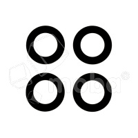 Стекло камеры для Huawei Honor 50 Lite/Nova 8i (NTN-LX1/NEN-LX1) (комплект 4 шт.) Черный