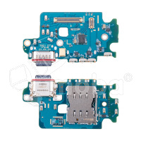 Шлейф для Samsung Galaxy S24 (S921B/EU version) плата системный разъем/разъем SIM/микрофон - Премиум