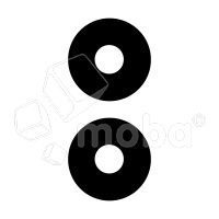 Стекло камеры для Xiaomi Redmi A1/A1+/A2+ (220733SG/220733SFG/23028RNCAG) (комплект 2 шт.) Черный