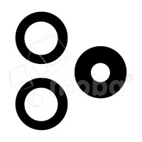 Стекло камеры для Samsung Galaxy A25 5G (A256E) (комплект 3 шт.) Черный