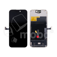 Дисплей для iPhone 15 Pro (A3102) в сборе с тачскрином Черный - (Soft OLED, Full HD, 120 Гц) (площадка под IC)