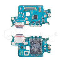 Шлейф для Samsung Galaxy S22 (S901U/America/EU version) плата системный разъем/разъем SIM/микрофон - Премиум