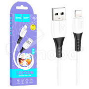 Кабель USB - Lightning Hoco X82 (2.4А, оплетка силикон, термостойкий) Белый