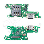 Шлейф для Huawei Honor X9a 5G (RMO-NX1) плата на системный разъем/разъем SIM/микрофон - Премиум