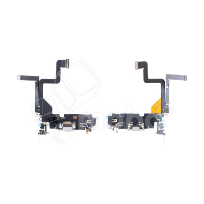 Шлейф для iPhone 14 Pro (A2891) на системный разъем/микрофон Белый - Премиум