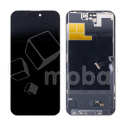 Дисплей для iPhone 14 Pro Max (A2895) в сборе с тачскрином Черный - (Soft OLED, Full HD, 120 Гц) (площадка под IC)