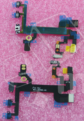 Шлейф для iPhone SE на кнопку включения/кнопки громкости/микрофон/вспышку