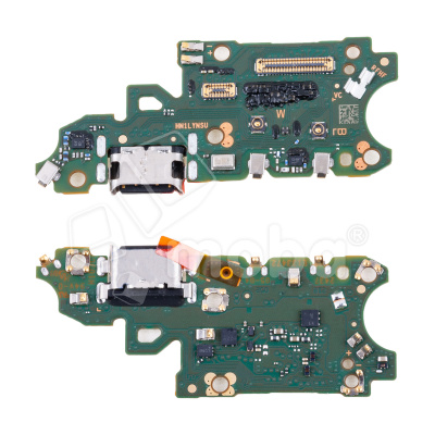 Шлейф для Huawei Honor X8c (ABR-LX1) плата на системный разъем/микрофон - Премиум