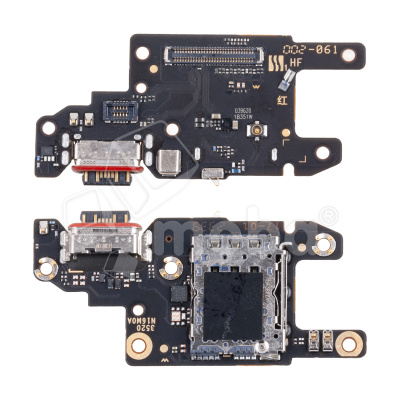 Шлейф для Xiaomi Redmi Note 13 Pro 5G (2312DRA50C/2312CRAD3C/2312DRA50G/2312DRA50I) плата на системный разъем/разъем SIM/микрофон - Премиум