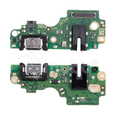 Шлейф для Infinix Hot 50 Pro (X6881) плата на системный разъем/разъем гарнитуры/микрофон - Премиум