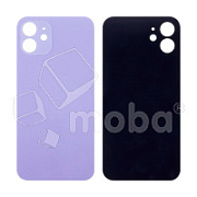 Задняя крышка для iPhone 12 (A2403) Фиолетовый (стекло, широкий вырез под камеру, логотип)