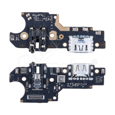 Шлейф для Realme C21Y/C25Y (RMX3263/RMX3262/RMX3261/RMX3269/RMX3265/RMX3268) плата на системный разъем/разъем гарнитуры/микрофон - Премиум