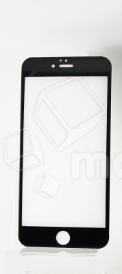 Защитное стекло "Оптима" для iPhone 6/6S Черный (Закалённое, полное покрытие)