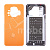 Задняя крышка для Huawei Honor X9b (ALI-NX1) Оранжевый - Премиум