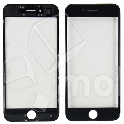 Стекло для переклейки iPhone 8/SE (2020)/SE (2022) с OCA пленкой + рамка Черный - OR (Mitsubishi)