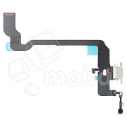 Шлейф для iPhone Xs (A2097/A1920) на системный разъем/микрофон Серебро