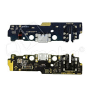 Шлейф для Xiaomi Poco C51 (2302EPCC4I) плата системный разъем/разъем гарнитуры/микрофон - Премиум