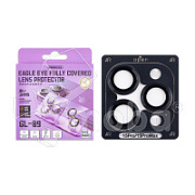 Защитное стекло линзы камеры Remax GL-89 для iPhone 15 Pro/15 Pro Max (комплект 3 шт.) Черный