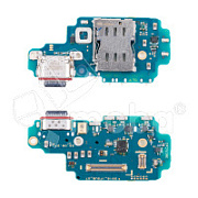 Шлейф для Samsung Galaxy S23 Ultra (S918E/Asia/America version) плата системный разъем/разъем SIM/микрофон - Премиум