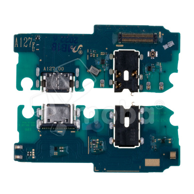 Шлейф для Samsung Galaxy A12 Nacho (A127F) плата системный разъем/разъем гарнитуры/микрофон - Премиум