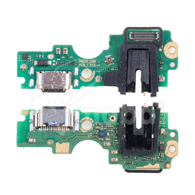 Шлейф для Infinix Hot 20 4G (X6826B) плата на системный разъем/разъем гарнитуры/микрофон - Премиум