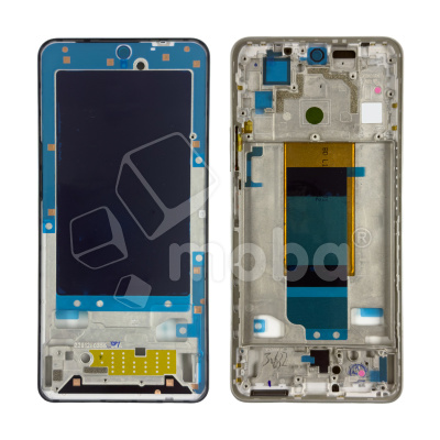 Рамка дисплея для Xiaomi Poco F4 (22021211RG) Серебро (возможен дефект ЛКП)