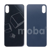 Задняя крышка для iPhone Xs (A2097/A1920) Серый (стекло, монолит, широкий вырез под камеру, логотип) - Премиум