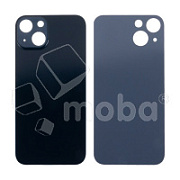 Задняя крышка для iPhone 13 (A2635) Черный (стекло, узкий вырез под камеру, логотип) - Премиум