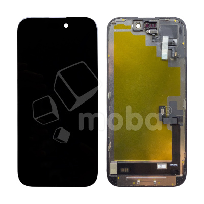 Дисплей для iPhone 16 (A3287) в сборе с тачскрином Черный - (Soft OLED, Full HD) (с верификацией = с привязкой без ошибки)
