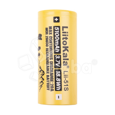 Аккумулятор 26650 LiitoKala Lii-51S 3.7V 5100 mAh 20A