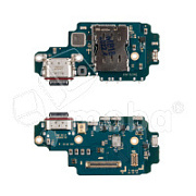 Шлейф для Samsung Galaxy S22 Ultra (S908B/EU version) плата системный разъем/разъем SIM/микрофон - Премиум