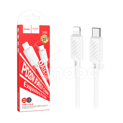 Кабель Type-C - Lightning Hoco X88 (3A, 27W, PD, 2 м) Белый