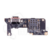 Шлейф для Xiaomi 15T (25069PTEBG) плата системный разъем/разъем SIM/микрофон - Премиум