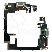 Шлейф для iPhone 11 Pro (A2215) на системный разъем/микрофон Белый