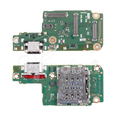 Шлейф для Vivo V40 Lite 4G (V2424) плата на системный разъем/разъем SIM/микрофон