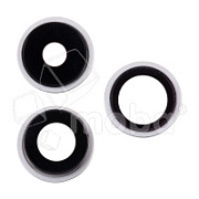 Стекло камеры для iPhone 15 Pro (комплект 3 шт.) Серый