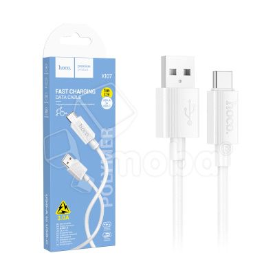 Кабель USB - Type-C Hoco X107 (3A) Белый