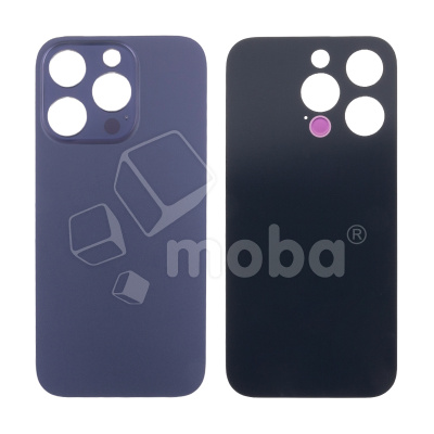 Задняя крышка для iPhone 14 Pro (A2891) Темно-фиолетовый (стекло, узкий вырез под камеру, логотип) - Премиум