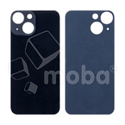 Задняя крышка для iPhone 13 mini (A2630) Черный (стекло, широкий вырез под камеру, логотип)