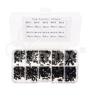 Набор винтов для ноутбука (10 размеров, 500 шт.) Черный