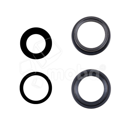 Стекло камеры для iPhone 16/16 Plus (комплект 2 шт.) Черный