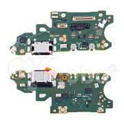 Шлейф для Huawei Honor X8c (ABR-LX1) плата на системный разъем/микрофон - Премиум